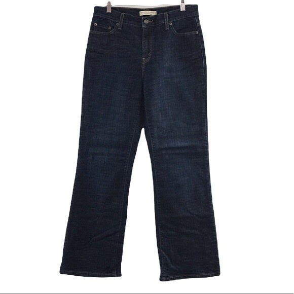 Levi's Perfectly Slimming Bootcut 512 Jeans Womens 12 Medium Dark Wash Denim - Picture 1 of 11